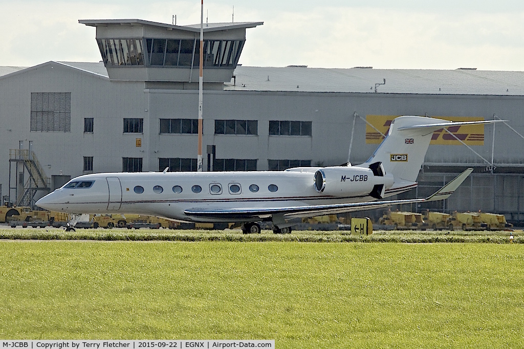 M-JCBB, 2013 Gulfstream Aerospace G650 (G-VI) C/N 6049, JCB's 2013 Gulfstream G650, c/n: 6049 at home base of East Midlands