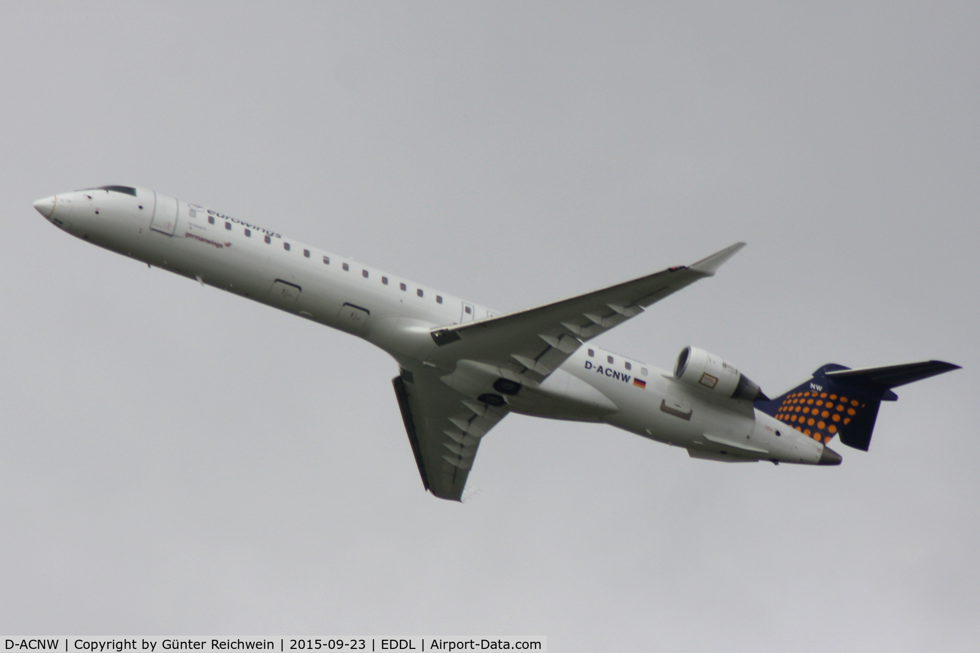 D-ACNW, 2011 Bombardier CRJ-900LR (CL-600-2D24) C/N 15269, Departing from Dusseldorf