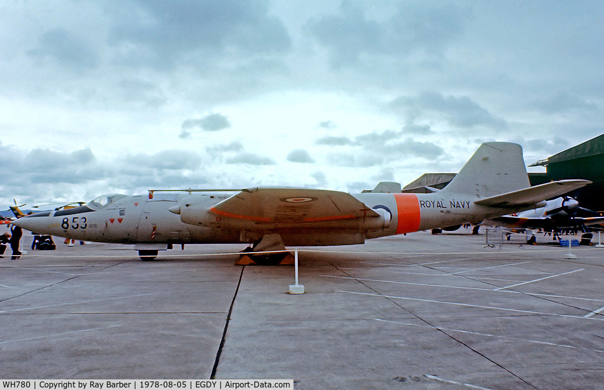 WH780, 1954 English Electric Canberra T.22 C/N Not found WH780, English Electric Canberra T.22 [71267] (Royal Navy) RNAS Yeovilton~G 05/08/1978. From a slide.