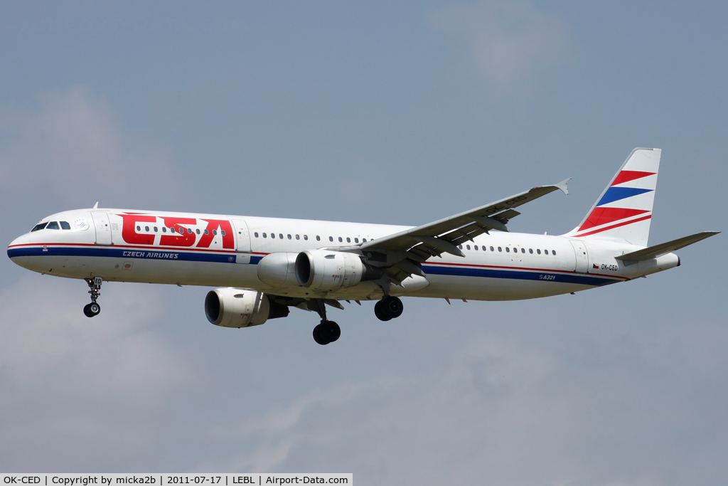 OK-CED, 1997 Airbus A321-211 C/N 684, Landing