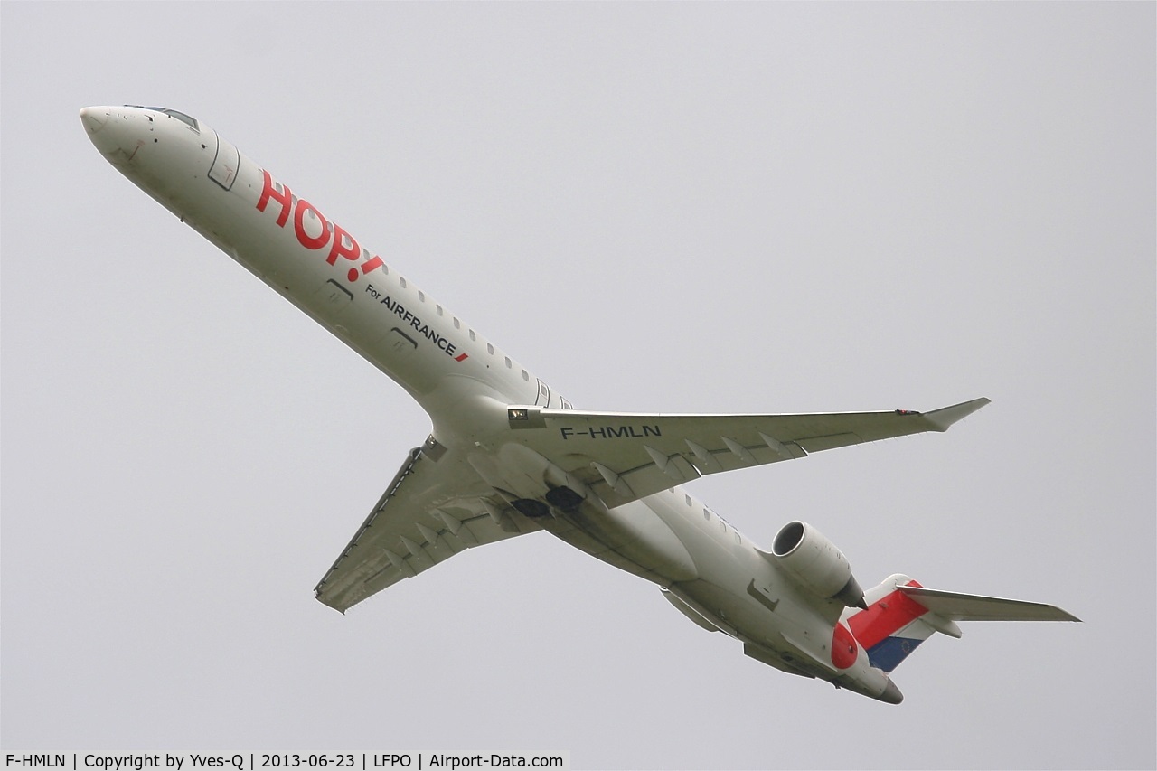 F-HMLN, 2012 Bombardier CRJ-1000EL NG (CL-600-2E25) C/N 19024, F-HMLN - Canadair Regional Jet CRJ-1000, Take off Rwy 24, Paris-Orly Airport (LFPO-ORY)