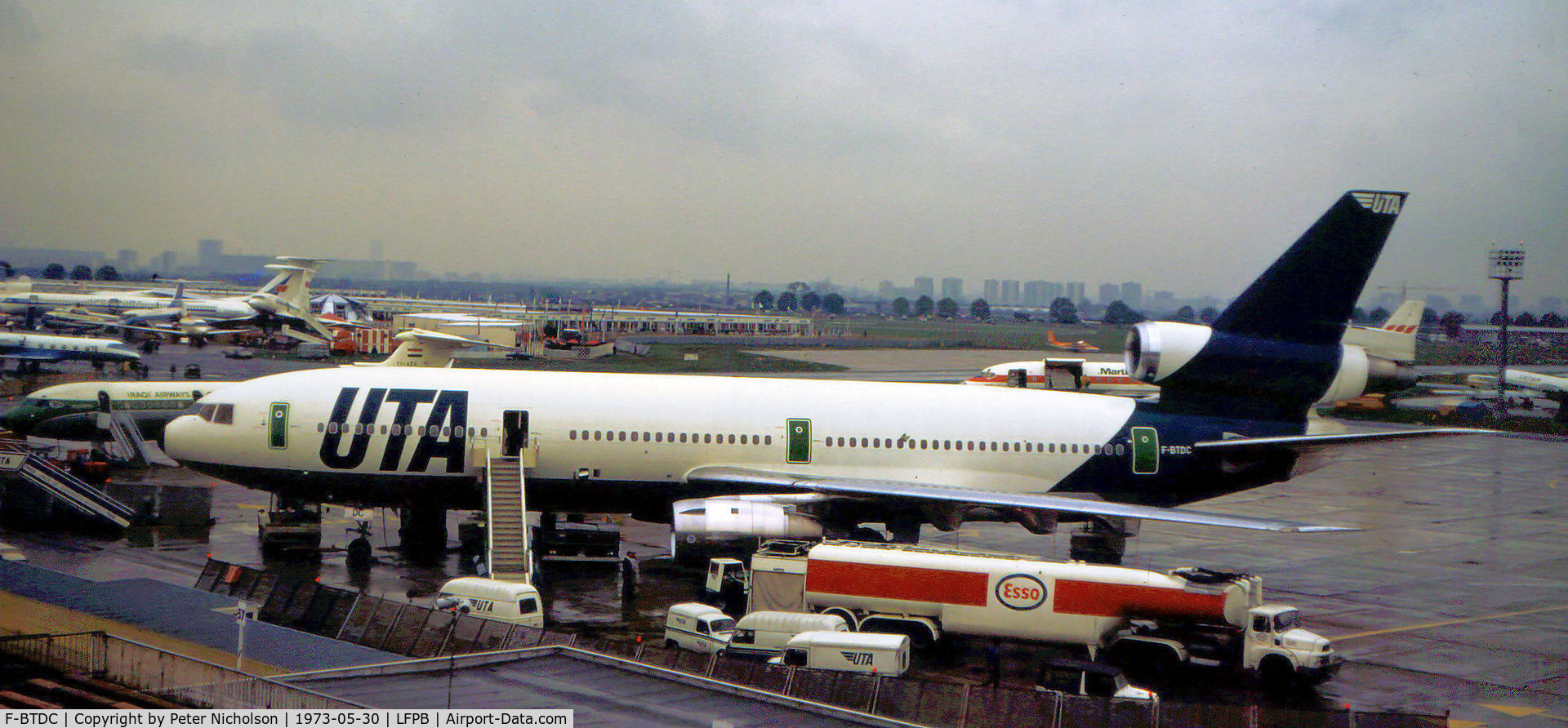 F-BTDC, 1973 Douglas DC-10-30 C/N 46851, DC-10-10 of Union De Transport Aerien as seen at Le Bourget in May 1973.
