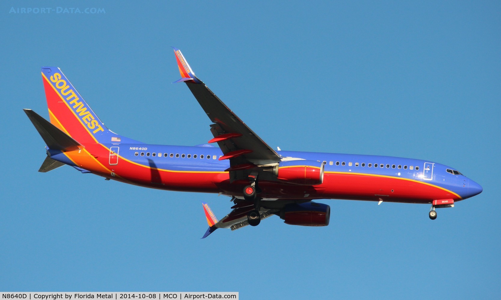 N8640D, 2014 Boeing 737-8H4 C/N 60084, Southwest
