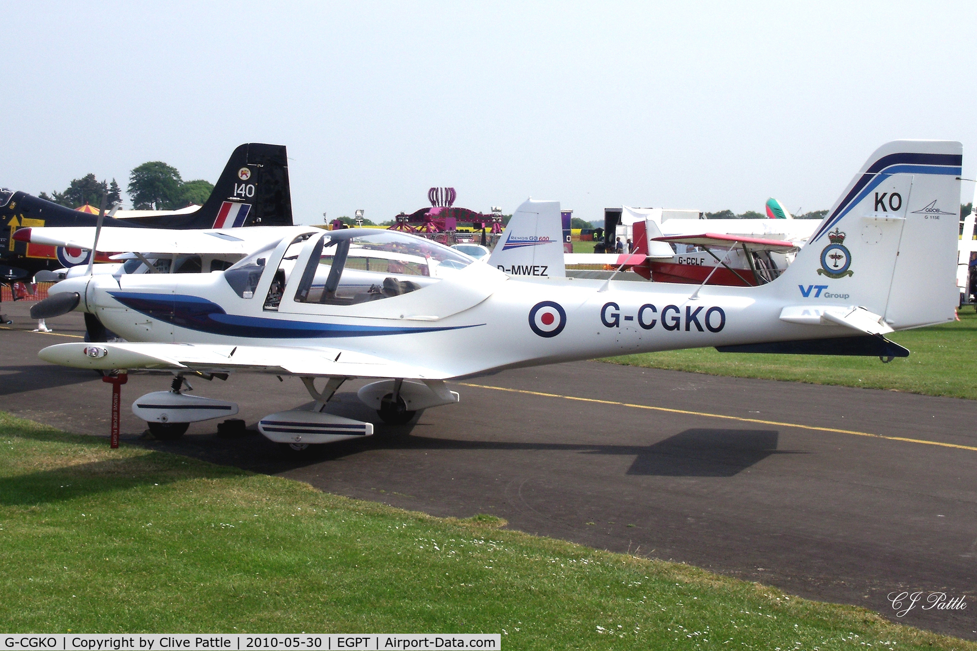 G-CGKO, 2009 Grob G-115E Tutor T1 C/N 82315/E, On display in the static park during the Heart of Scotland Airshow held at Perth (Scone) airfield EGPT