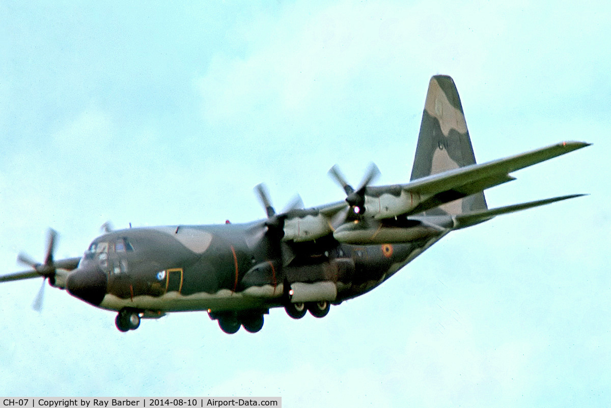 CH-07, 1971 Lockheed C-130H Hercules C/N 382-4476, Lockheed C-130H [4476] (Belgian Air Force) (Place and date unknown). From a slide.