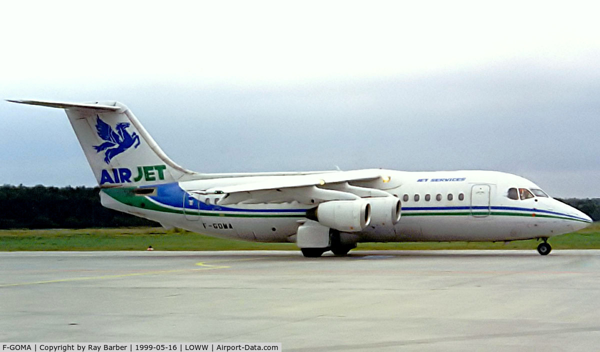 F-GOMA, 1993 British Aerospace BAe.146-200QC C.3 Quick Change C/N E2211, BAe 146-200QC [E2211] (Air Jet)  Vienna-Schwechat~OE 16/05/1999