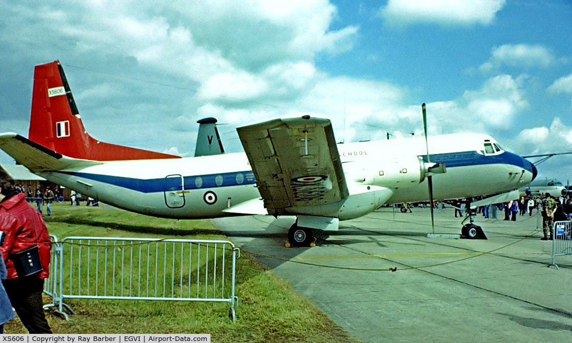 XS606, 1966 Hawker Siddeley HS-780 Andover C1 C/N Set 13/BN1, Avro Andover C.1 [Set 13] (Royal Air Force) RAF Greenham Common~G 25/06/1977. From a slide.