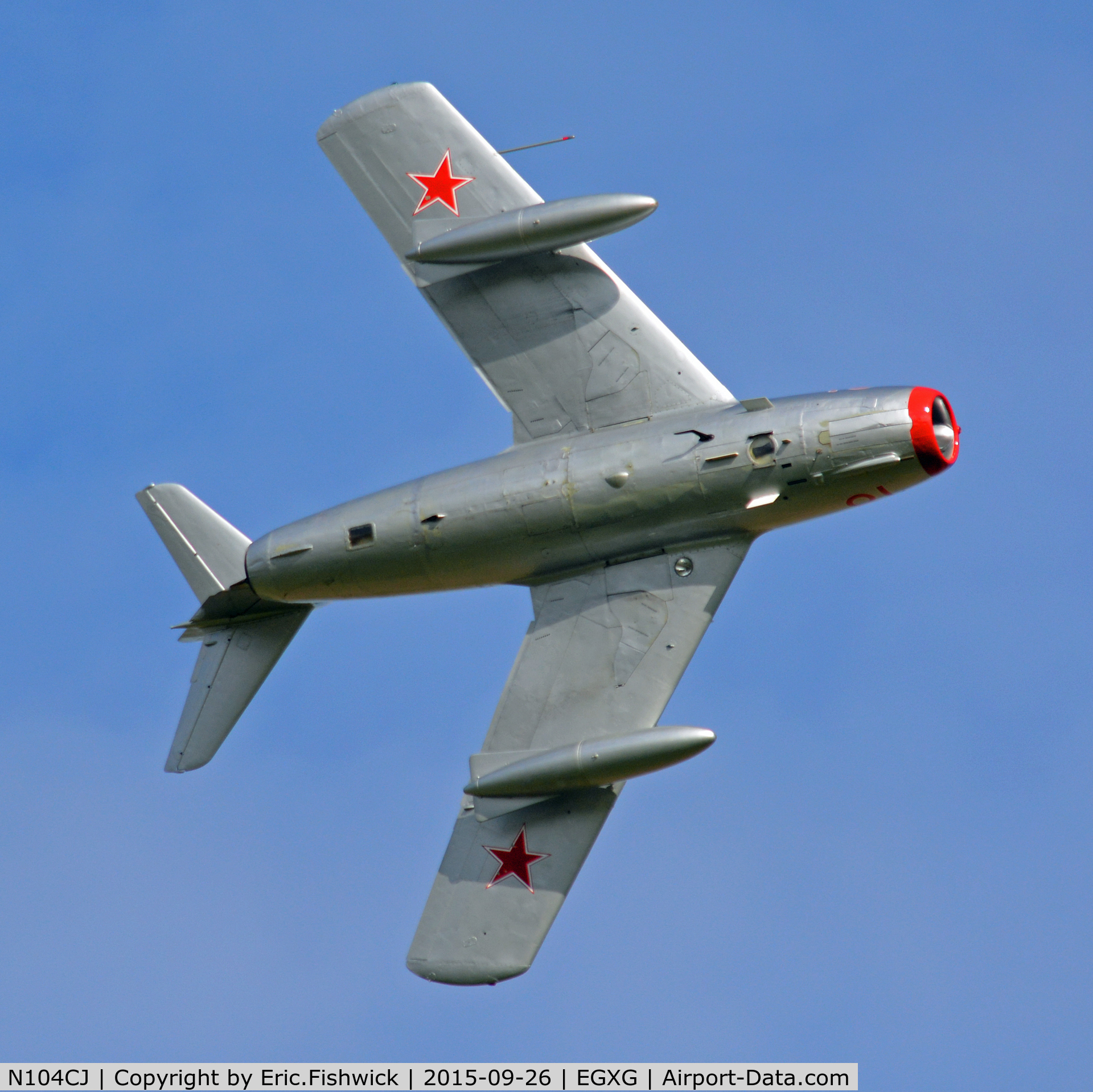 N104CJ, 1952 PZL-Mielec SBLim-2 (MiG-15UTI) C/N 1A01004, 44. N104CJ in display mode at The Yorkshire Air Show, Church Fenton, Sept. 2015.