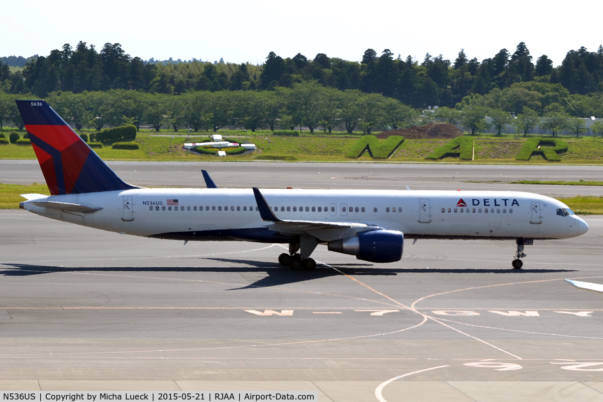 N536US, 1995 Boeing 757-251 C/N 26483, At Narita