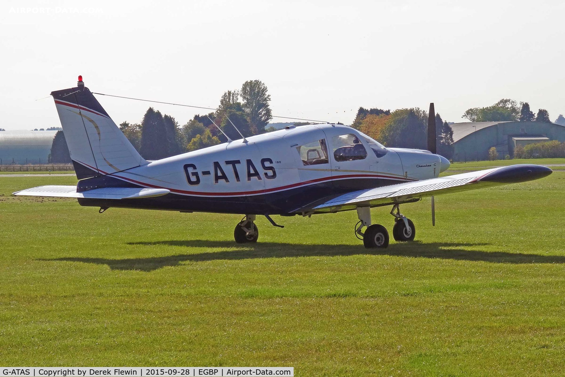 G-ATAS, 1964 Piper PA-28-180 Cherokee C/N 28-2137, Cherokee, Andrewsfield based, seen parked up.