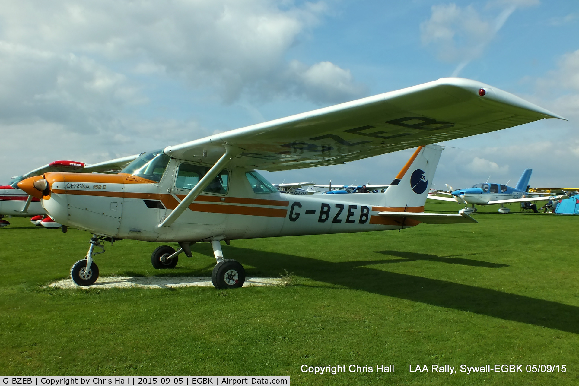 G-BZEB, 1979 Cessna 152 C/N 152-82772, at the LAA Rally 2015, Sywell
