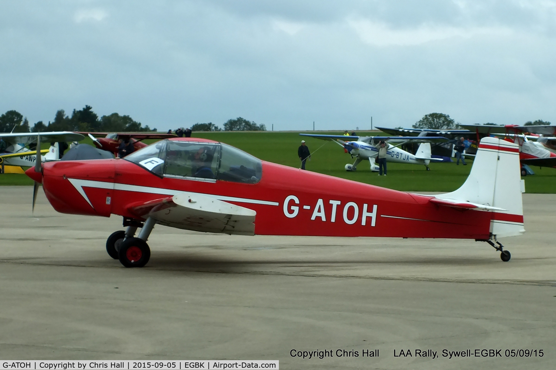 G-ATOH, 1966 Rollason Druine D-62B Condor C/N RAE/612, at the LAA Rally 2015, Sywell