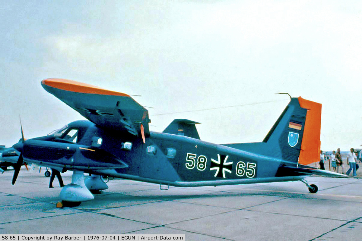 58 65, Dornier Do-28D-2 Skyservant C/N 4140, Dornier Do.28D-2 Skyservant [4140] (German Air Force) RAF Mildenhall~G 04/07/1976.from a slide.