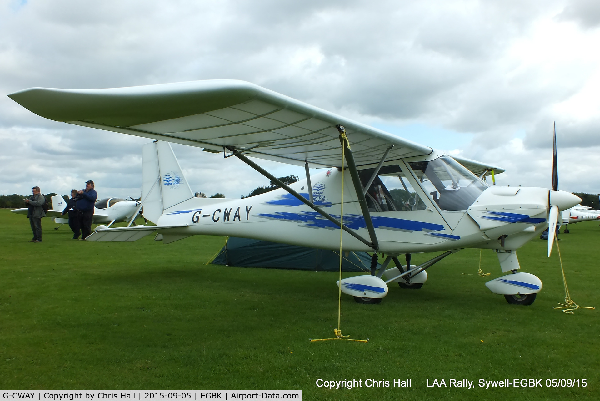 G-CWAY, 2007 Comco Ikarus C42 FB100 C/N 0707-6907, at the LAA Rally 2015, Sywell