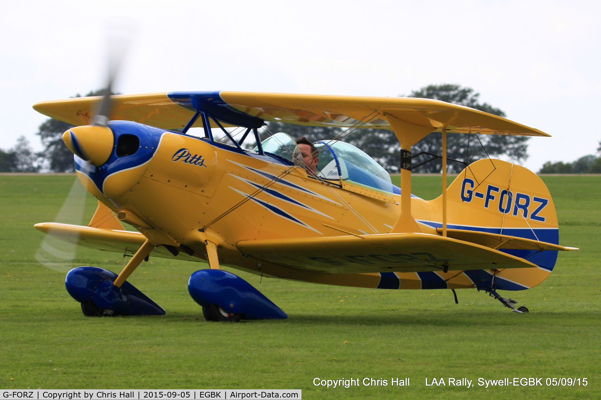 G-FORZ, 1999 Pitts S-1S Special C/N PFA 009-13393, at the LAA Rally 2015, Sywell