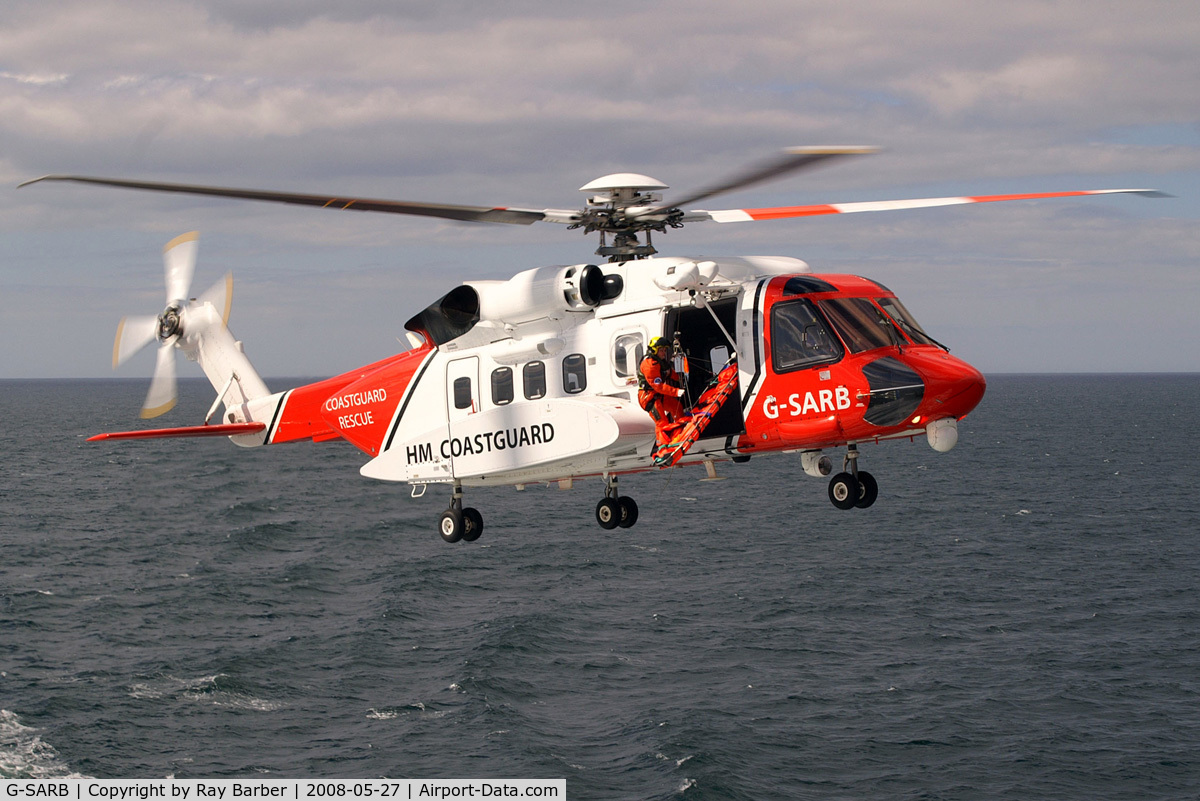 G-SARB, 2006 Sikorsky S-92A C/N 920045, Sikorsky S-92A [920045] (HM Coastguard-CHC Scotia) The Minch~G 27/05/2008