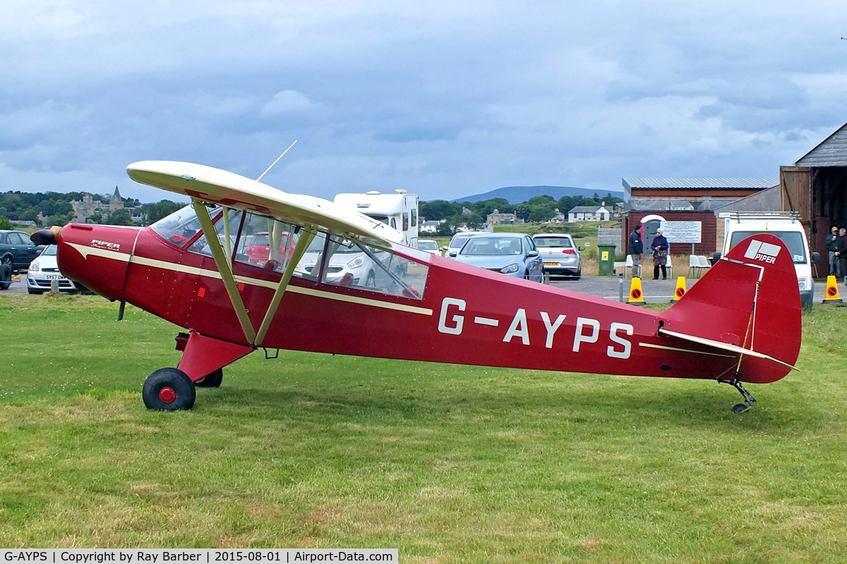 G-AYPS, 1952 Piper L-18C Super Cub C/N 18-2092, Piper PA-18-95 Super Cub [18-2092] Dornoch~G 01/08/2015