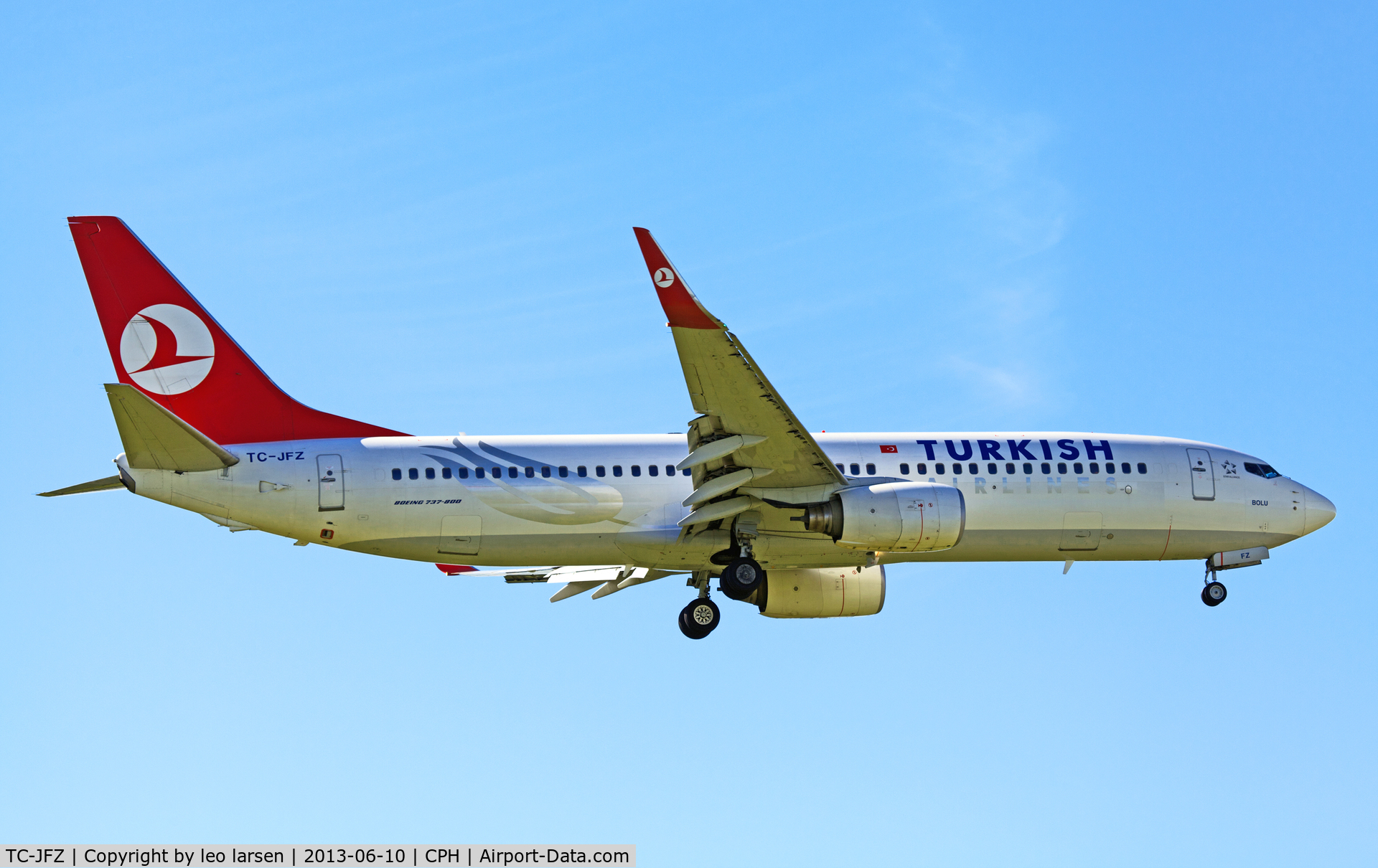 TC-JFZ, 2000 Boeing 737-8F2 C/N 29784, Copenhagen 10.6.13