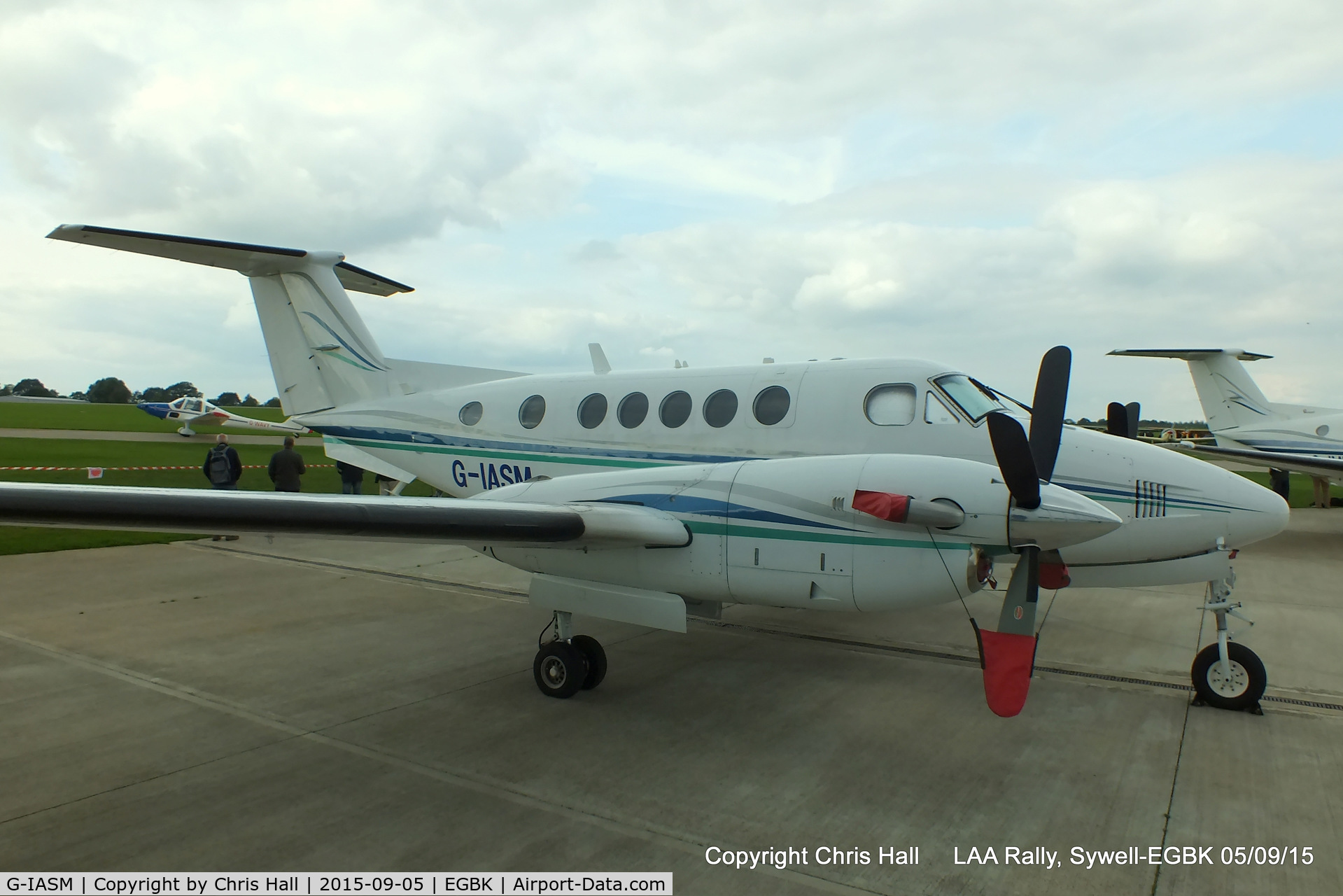 G-IASM, 1979 Beech 200 Super King Air C/N BB-521, at the LAA Rally 2015, Sywell