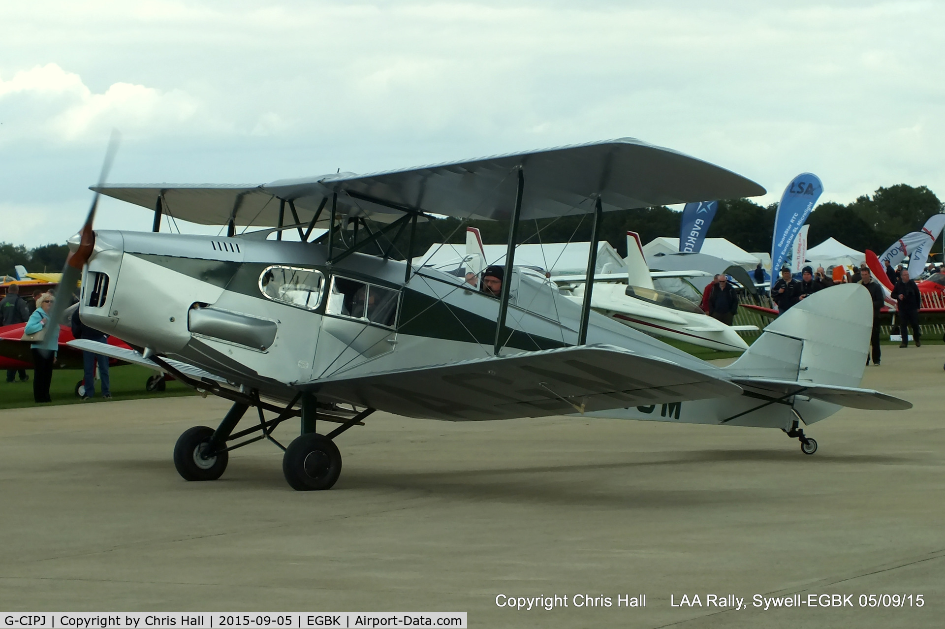 G-CIPJ, 1938 De Havilland DH.83 Fox Moth C/N TS2810, at the LAA Rally 2015, Sywell