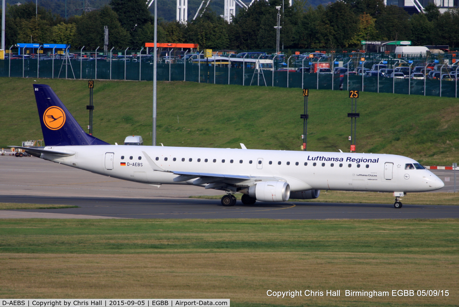 D-AEBS, 2012 Embraer 195LR (ERJ-190-200LR) C/N 19000565, Lufthansa CityLine