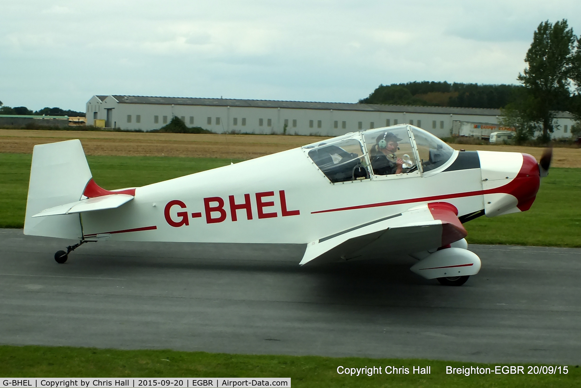 G-BHEL, 1957 SAN Jodel D-117 C/N 735, at Breighton's Heli Fly-in, 2015