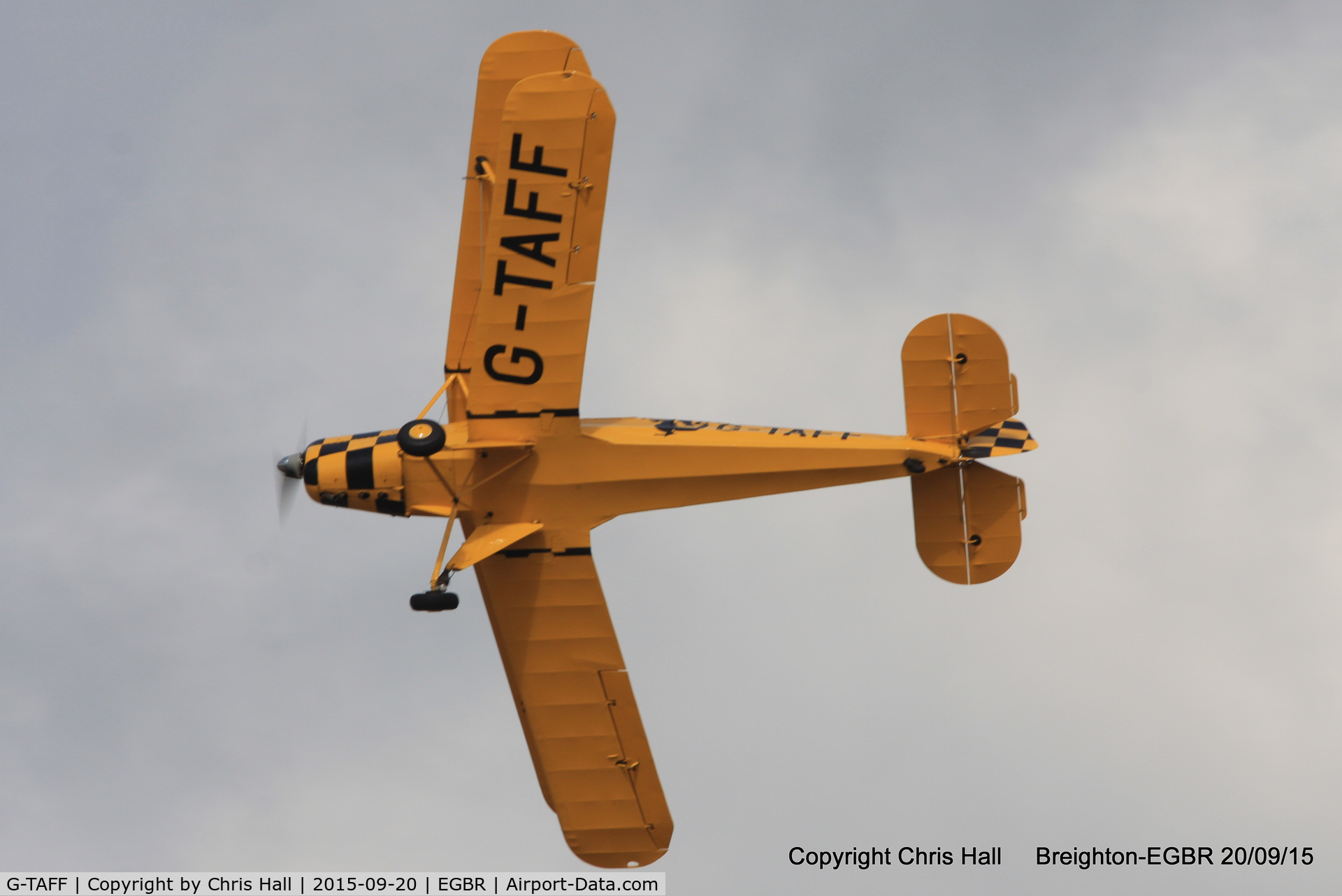 G-TAFF, 1957 CASA 1-131E Jungmann C/N 1129, at Breighton's Heli Fly-in, 2015