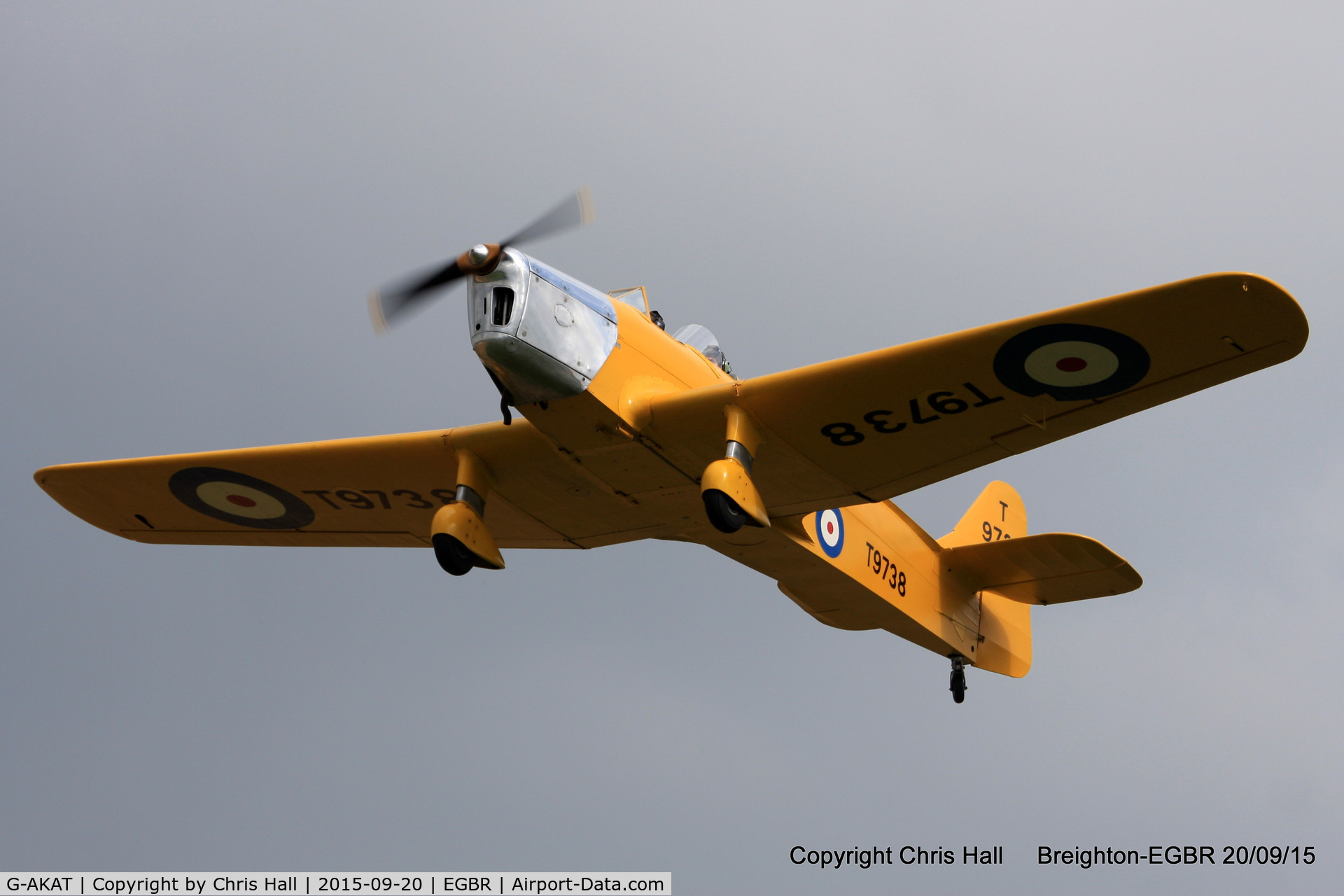 G-AKAT, 1940 Miles M14A Hawk Trainer 3 C/N 2005, at Breighton's Heli Fly-in, 2015