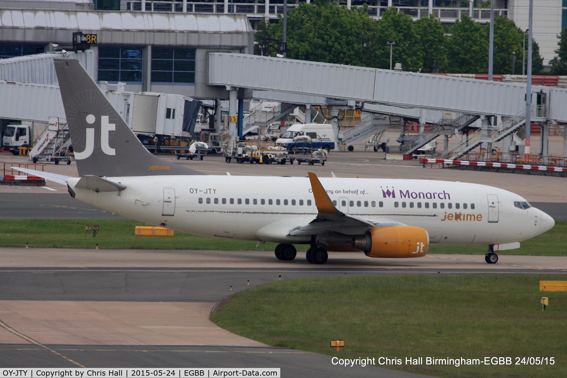 OY-JTY, 2001 Boeing 737-7Q8 C/N 30727, Jettime operating for Monarch