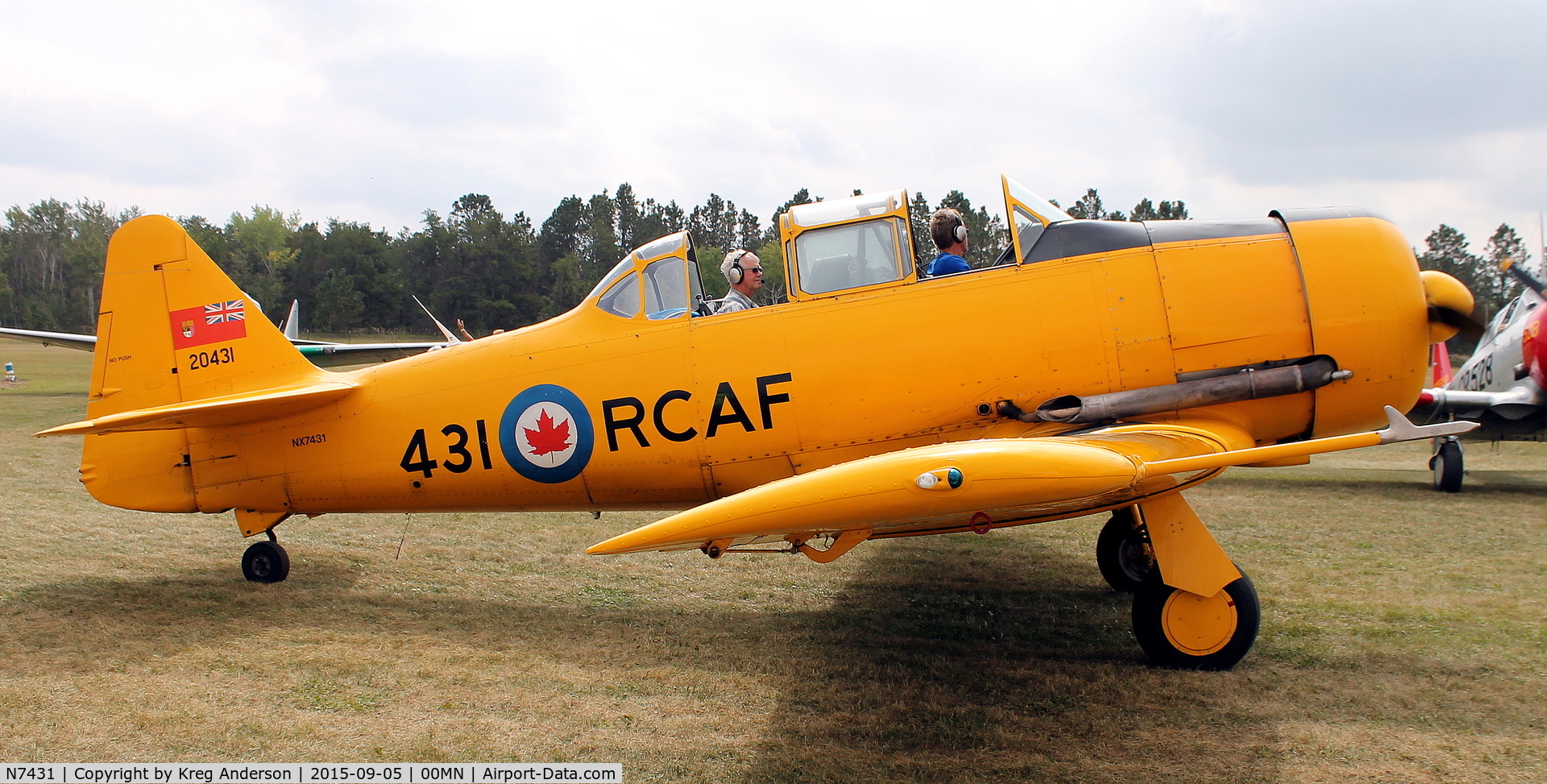N7431, 1952 Canadian Car & Foundry Harvard MK IV C/N CCF4 222, 2015 Gerry Beck Memorial Gathering of Airplanes