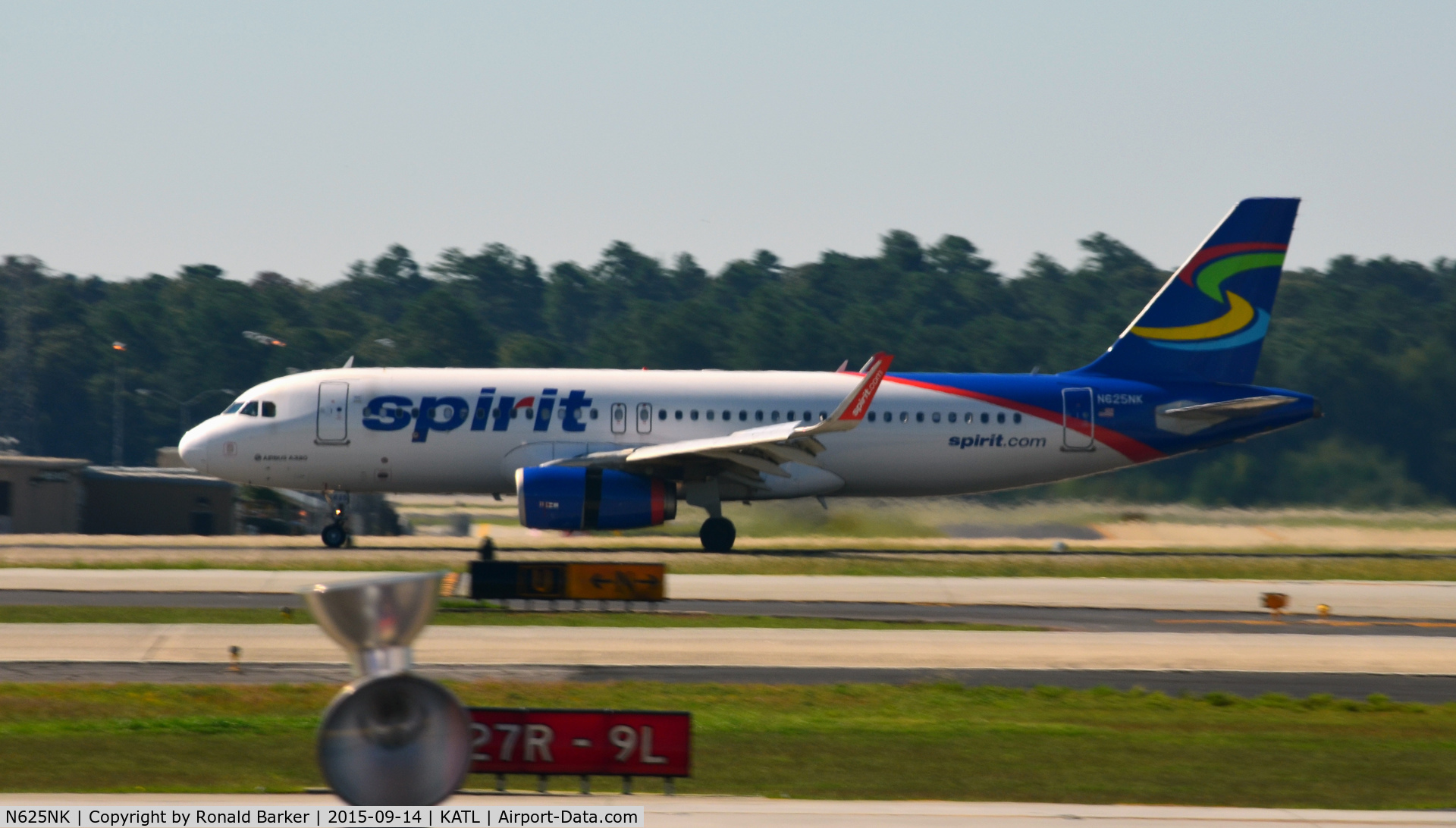 N625NK, 2014 Airbus A320-232 C/N 5954, Landing Atlanta