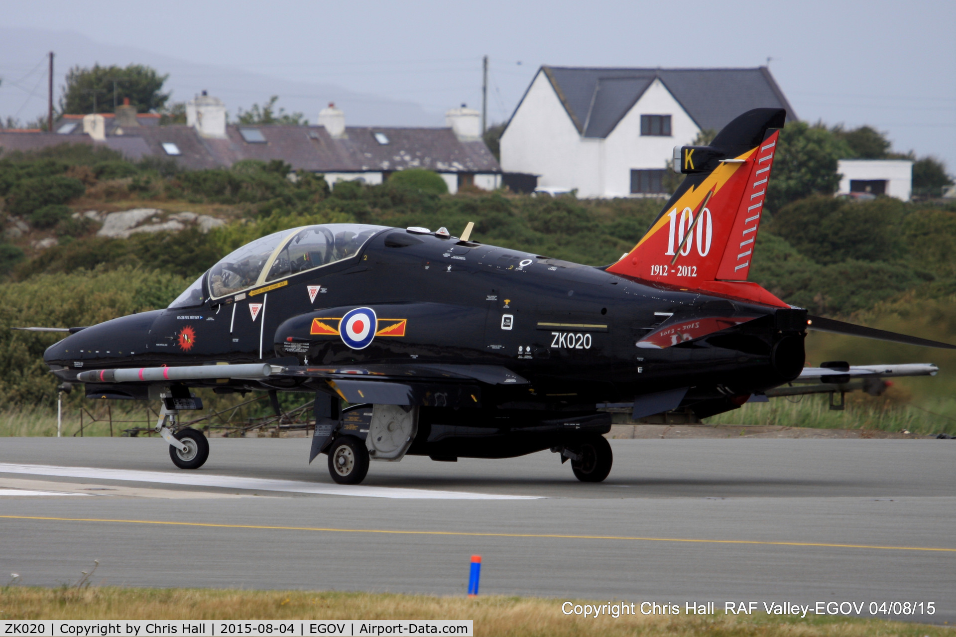 ZK020, 2009 British Aerospace Hawk T2 C/N RT011/1249, RAF IV Sqn with 100 Years Special Tail scheme