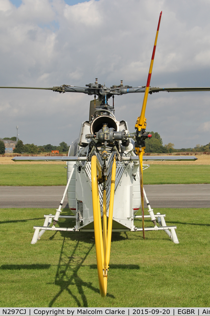 N297CJ, 1963 Sud Aviation SA-313B Alouette II C/N 1847, Sud Aviation SA-313B Alouette II  at The Real Aeroplane Club's Helicopter Fly-In, Breighton Airfield, September 20th 2015.