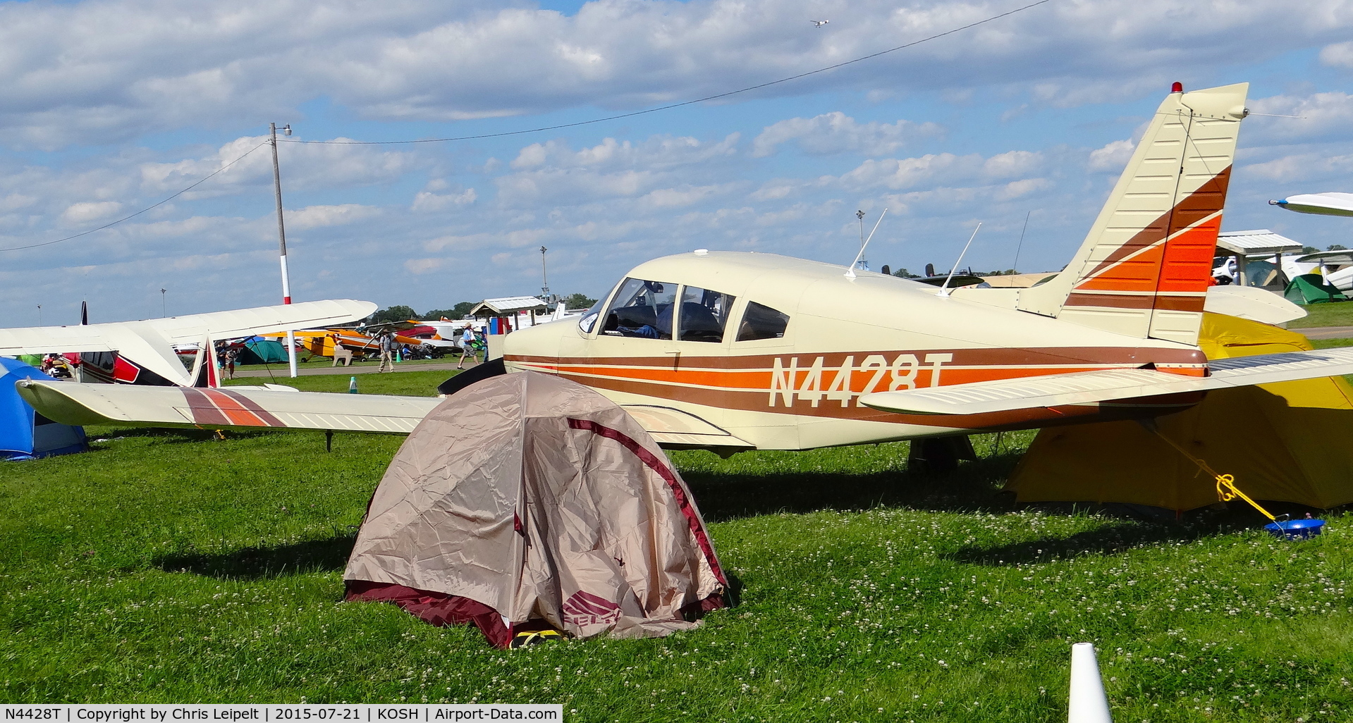 N4428T, 1972 Piper PA-28R-200 Cherokee Arrow C/N 28R-7235047, Vermont-based 1972 Piper PA-28R-200 at EAA AirVenture 2015.