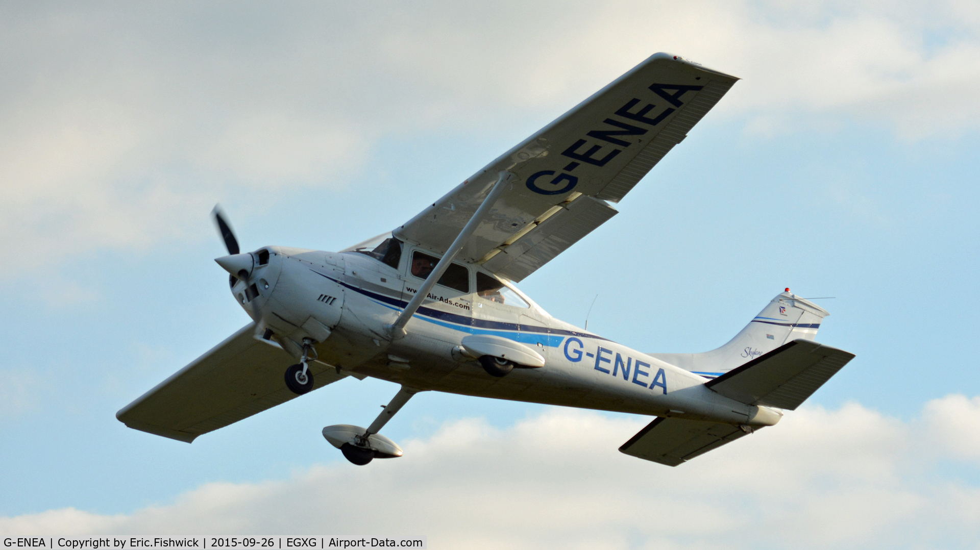 G-ENEA, 1971 Cessna 182P Skylane C/N 182-60895, 44. G-ENEA departing The Yorkshire Air Show, Church Fenton, Sept. 2015.