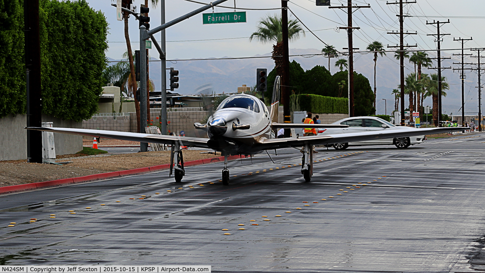 N424SM, Lancair Evolution C/N EVO-005, Parade of Planes 2015. Palm Springs