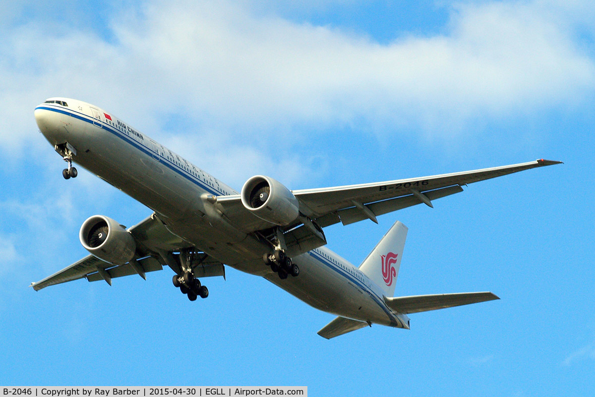 B-2046, 2013 Boeing 777-39L/ER C/N 41442, Boeing 777-39LER [41442] (Air China) Home~G 30/04/2015. On approach 27R.