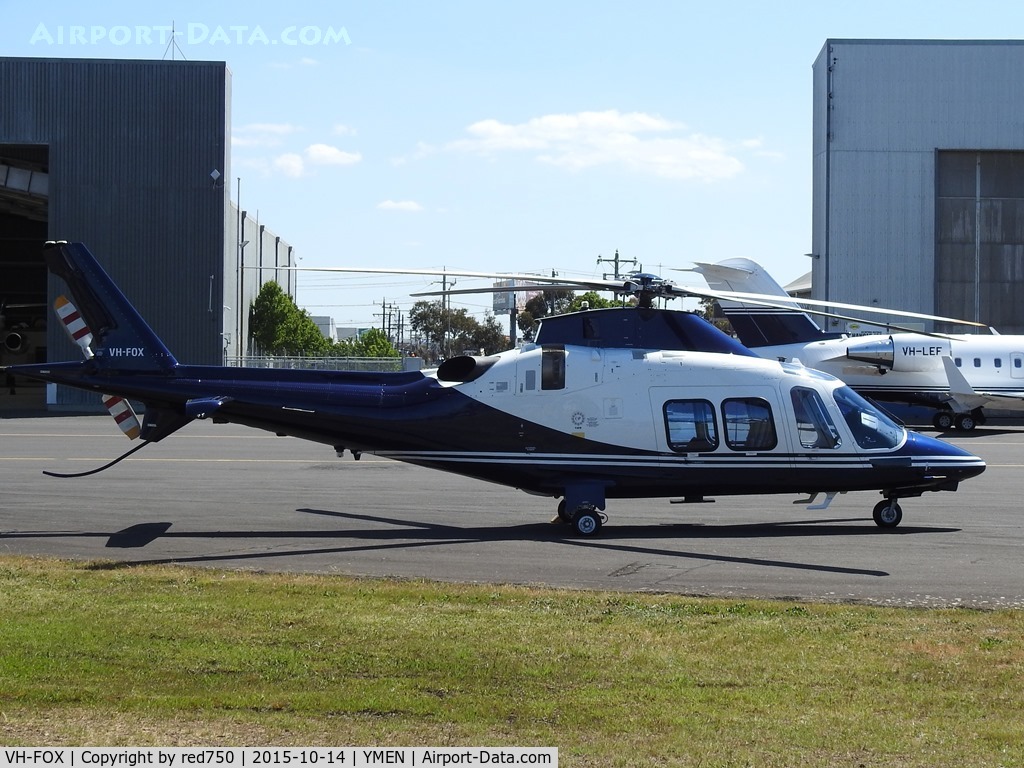 VH-FOX, 2012 AgustaWestland AW-109SP GrandNew C/N 22294, Seen at Essendon Oct 14, 2015