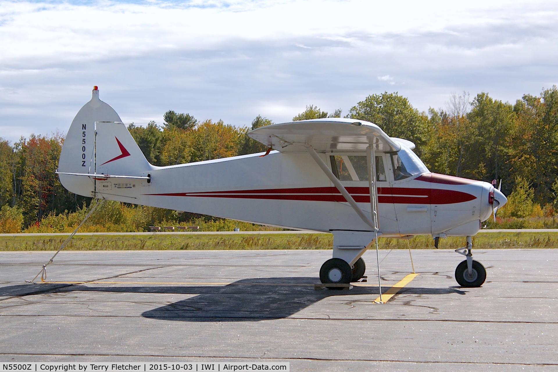 N5500Z, 1962 Piper PA-22-108 Colt C/N 22-9286, At Wiscasset Airport in Maine