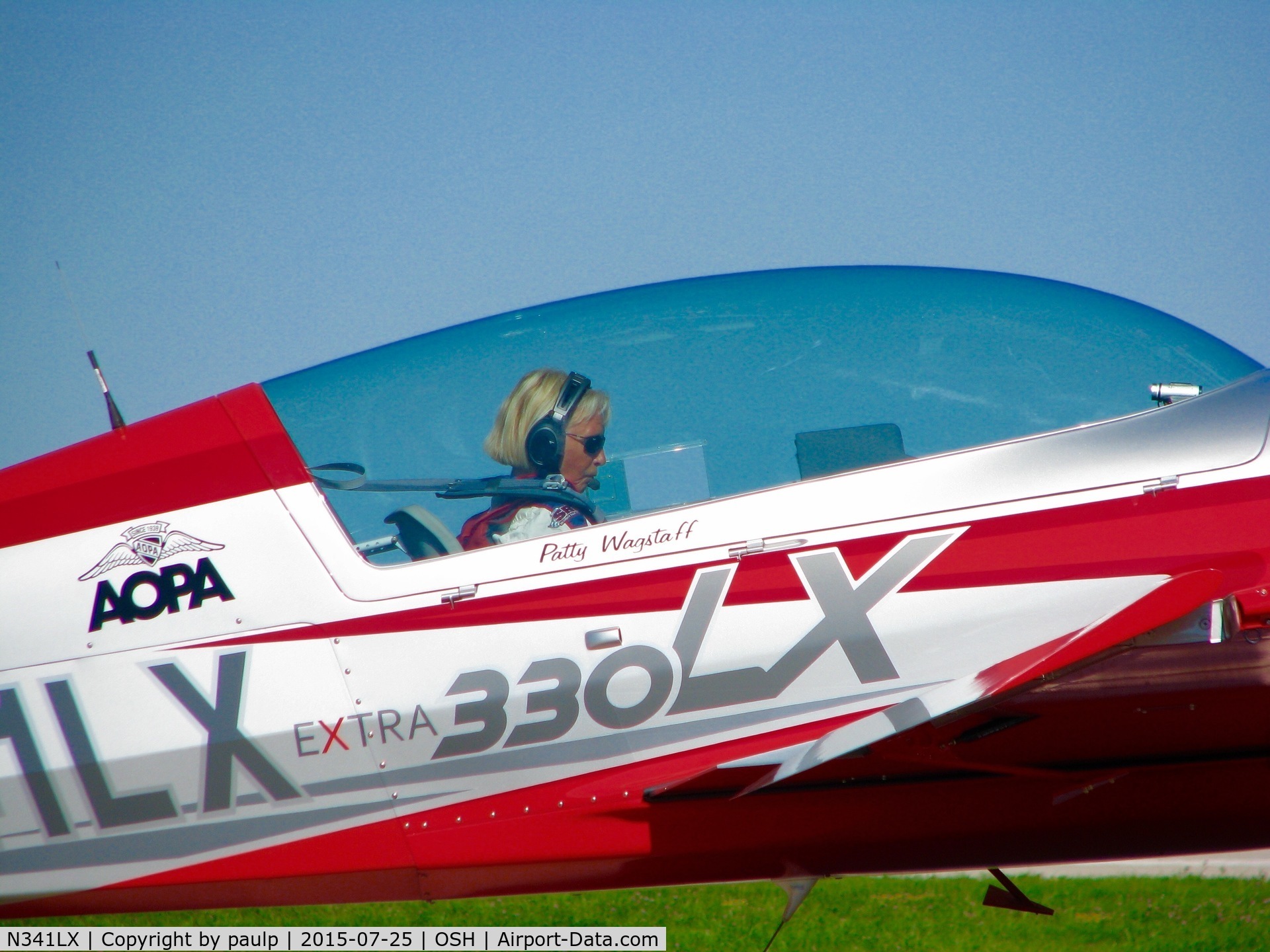 N341LX, 2015 Extra EA-300LC C/N LC041, The one and only Patty Wagstaff at AirVenture.