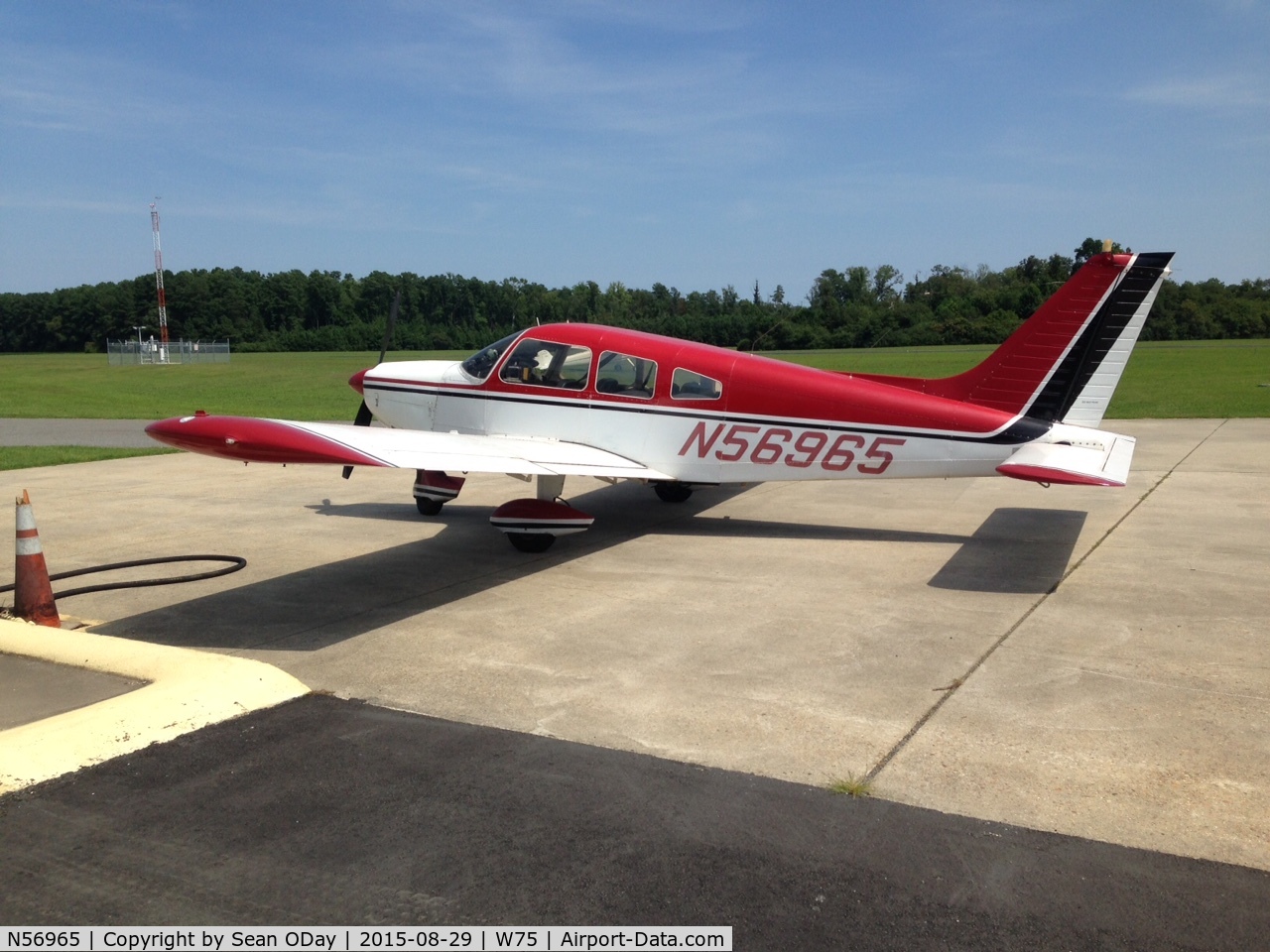 N56965, 1973 Piper PA-28-235 Cherokee C/N 28-7410036, Taken at Hummel Field in August, 2016.