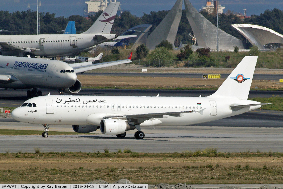 5A-WAT, 1993 Airbus A320-212 C/N 438, Airbus A320-212 [0438] (Ghadames Air Transport) Istanbul-Ataturk~TC 18/04/2015