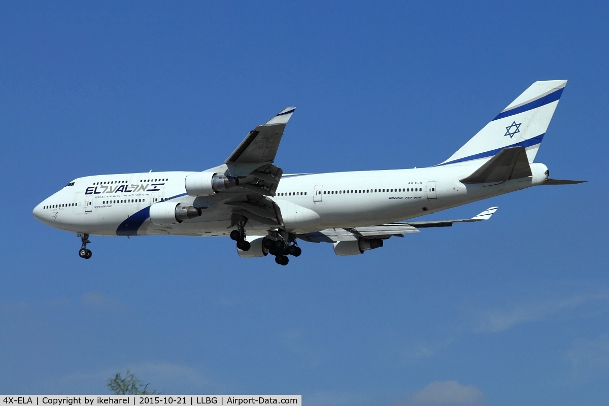 4X-ELA, 1994 Boeing 747-458 C/N 26055, Flight from JFK, NY, on final approach runway 30.