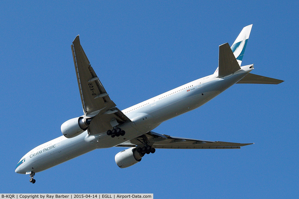 B-KQR, 2014 Boeing 777-367/ER C/N 41759, Boeing 777-367ER [41759] (Cathay Pacific Airlines) Home~G 14/04/2015. On approach 27R.