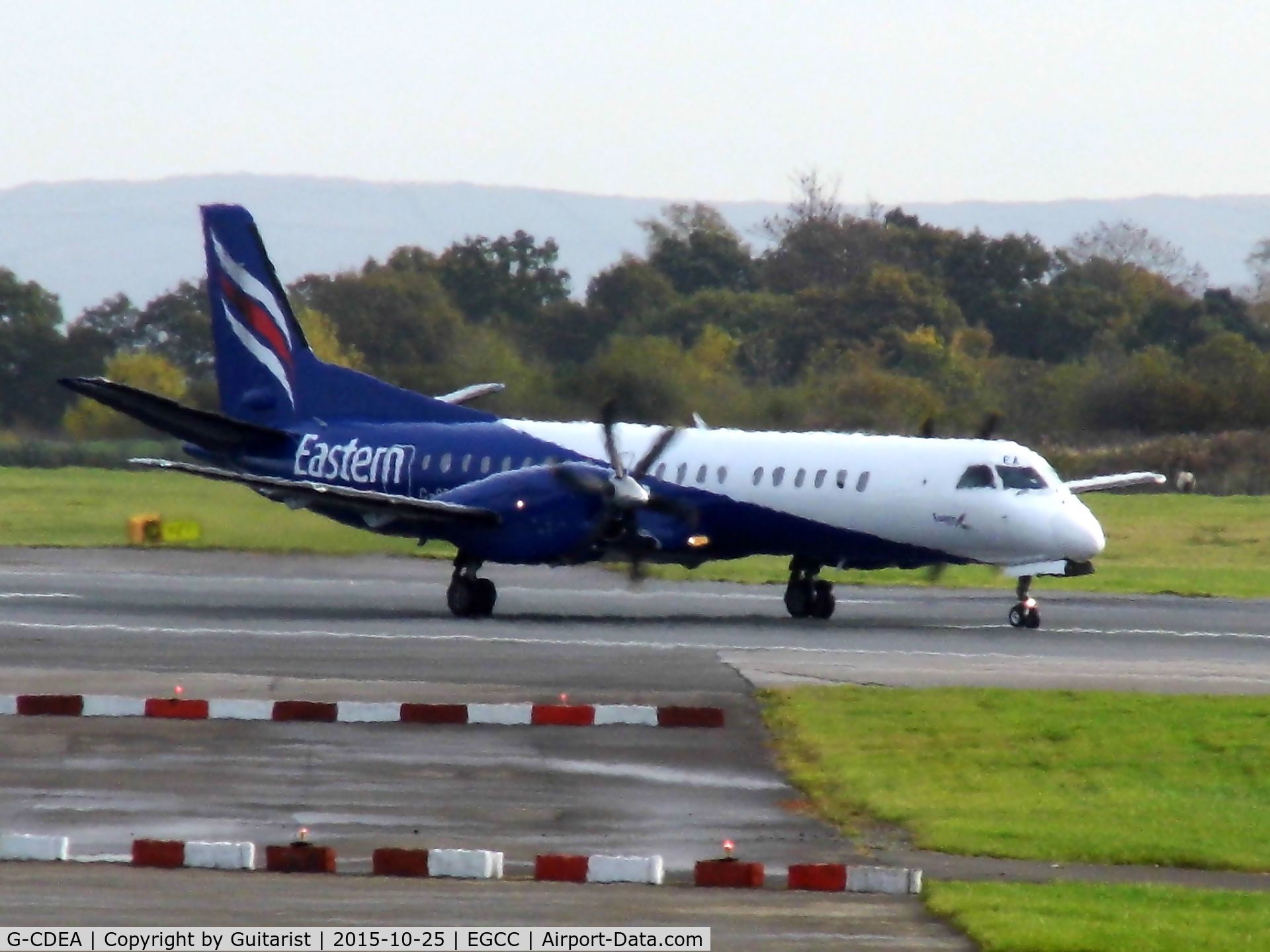 G-CDEA, 1994 Saab 2000 C/N 2000-009, At Manchester