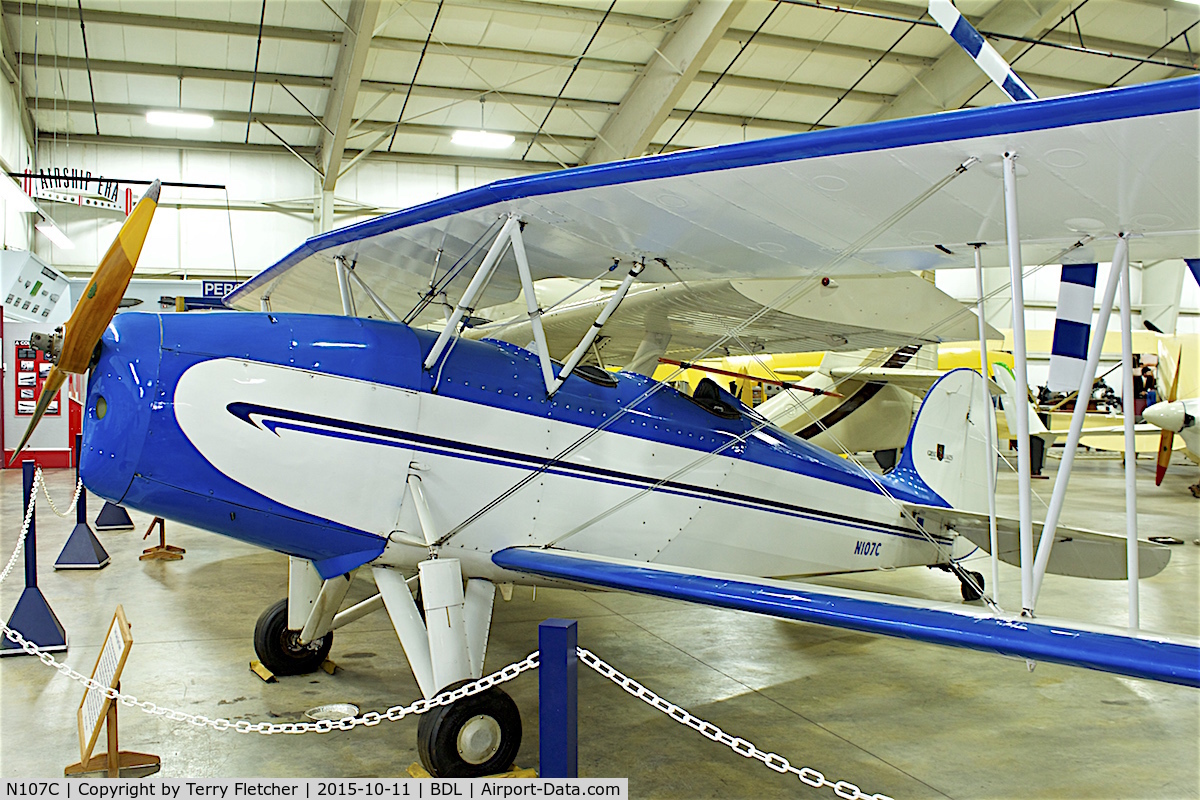 N107C, Great Lakes 2T-1A Sport Trainer C/N 6931K-420, At the New England Air Museum at Bradley International Airport