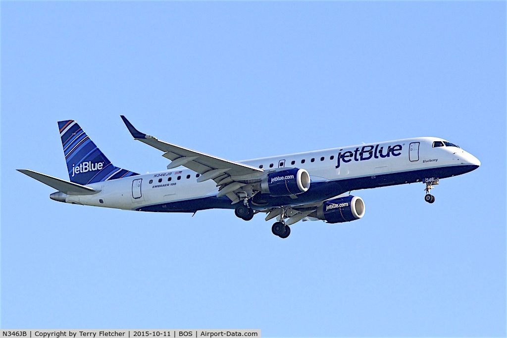 N346JB, 2012 Embraer ERJ-190-100 IGW 190AR C/N 19000504, N346JB (Blueberry), 2012 Embraer ERJ-190-100 IGW 190AR, c/n: 19000504