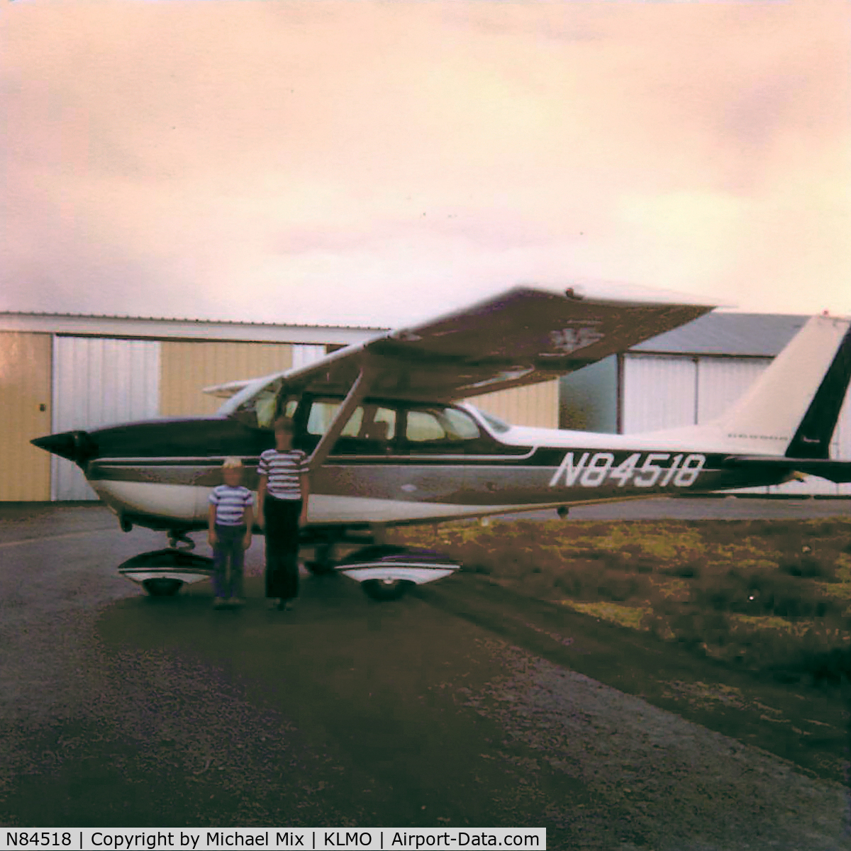 N84518, 1969 Cessna 172K Skyhawk C/N 17258509, Mid-'70s picture of N84518 taken at Longmont Municipal Airport in Colorado. Now known as Vance Brand Municipal (KLMO)