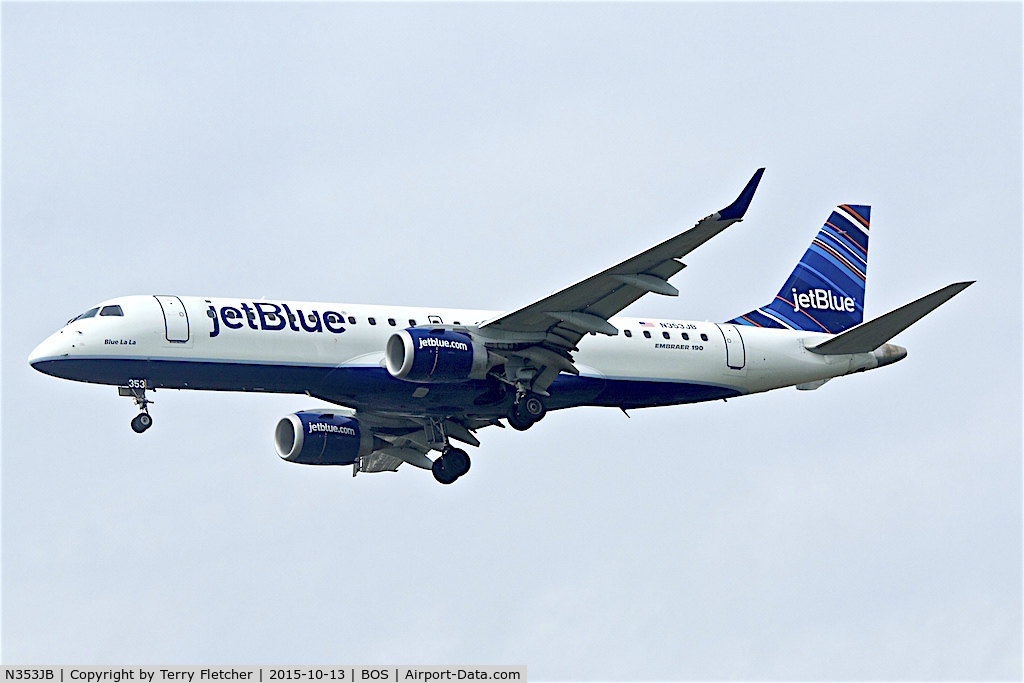 N353JB, 2012 Embraer 190AR (ERJ-190-100IGW) C/N 19000576, Embraer ERJ-190-100IGW, c/n: 19000576 of Jet Blue