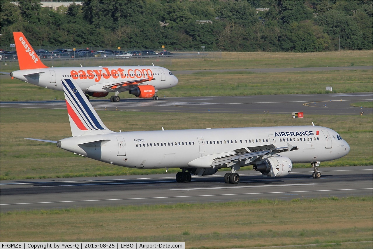 F-GMZE, 1995 Airbus A321-111 C/N 544, Airbus A321-111, Landing rwy 14R, Toulouse-Blagnac airport (LFBO-TLS)